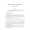 How Real are Real Numbers?