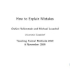 How to Explain Mistakes
