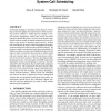 I/O resource management through system call scheduling