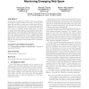 Identifying spam link generators for monitoring emerging web spam