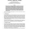 Implications of Electronics Technology Trends to Algorithm Design