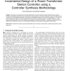 Incremental Design of a Power Transformer Station Controller Using a Controller Synthesis Methodology