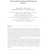 Incremental learning with temporary memory