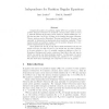 Independence for partition regular equations