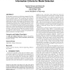 Inference of genetic networks using S-system: information criteria for model selection