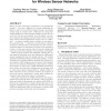 Integrated distributed energy awareness for wireless sensor networks