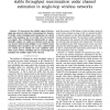 Joint Scheduling and Rate Control Algorithms for Stable Throughput Maximization under Channel Estimation in Single-Hop Wireless 