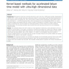 Kernel based methods for accelerated failure time model with ultra-high dimensional data