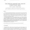Laser Projection Augmented Reality System for Computer Assisted Surgery