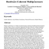 Lazy Release Consistency for Hardware-Coherent Multiprocessors