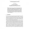 Learning Appropriate Contexts