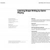 Learning shape writing by game playing