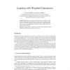 Learning with Weighted Transducers