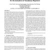 Let's agree to disagree: on the evaluation of vocabulary alignment