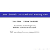 Level choice in truncated total least squares