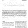 Link quality prediction in mesh networks