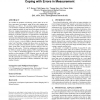 Localization with snap-inducing shaped residuals (SISR): coping with errors in measurement
