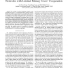 Maximizing Throughput of Cognitive Radio Networks with Limited Primary Users' Cooperation