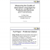 Measuring the Quality of Descriptive Languages for Products and Services