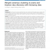 Merged consensus clustering to assess and improve class discovery with microarray data