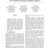 Metaphor for learning: an evolutionary algorithm