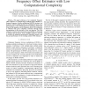 MIMO OFDM Frequency Offset Estimator with Low Computational Complexity