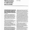Miniaturization of electronics and its limits