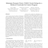 Minimum Dynamic Power CMOS Circuit Design by a Reduced Constraint Set Linear Program