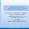 Mining unexpected multidimensional rules