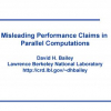 Misleading performance claims in parallel computations