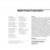 Mobile product customization