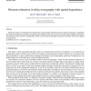 Moment estimation in delay tomography with spatial dependence