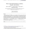 Mono-multi bipartite Ramsey numbers, designs, and matrices