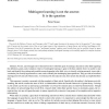 Multiagent learning is not the answer. It is the question