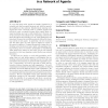 Multiagent reinforcement learning and self-organization in a network of agents