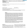 Multiple sequence alignment accuracy and evolutionary distance estimation
