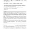 Multiple sequence alignments of partially coding nucleic acid sequences