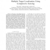 Multiple Target Localization Using Compressive Sensing
