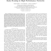 Multistage switches are not crossbars: Effects of static routing in high-performance networks