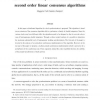 Networked clock synchronization based on second order linear consensus algorithms