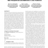 New perspectives and methods in link prediction