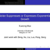 Noise suppresses or expresses exponential growth