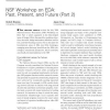 NSF Workshop on EDA: Past, Present, and Future (Part 2)