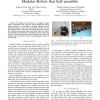 Object Transport by Modular Robots that Self-assemble