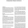 Observations from using two modes of teaching undergraduate computer architecture
