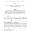 On a Balanced Property of Derangements