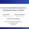 On approximating optimum repairs for functional dependency violations