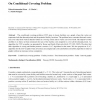 On Conditional Covering Problem