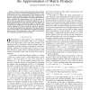 On sparse representations of linear operators and the approximation of matrix products