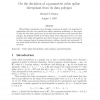 On the deviation of a parametric cubic spline interpolant from its data polygon